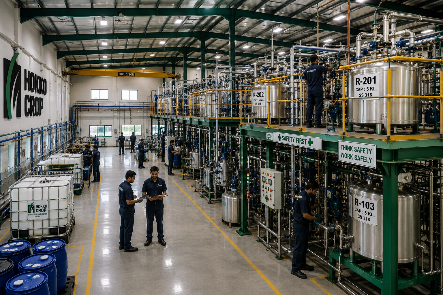 Reactor hall with plant team